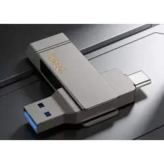 HOCO - Pendrive Dual Tipo C Usb 3.2 Ud15 64gb Metal Gris