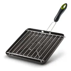 GENERICO - Tostador enlozado para cocina a gas con rejilla abatible