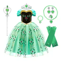 GIOIO - Vestido De Princesa De Anna, Disfraz De Frozen Niña