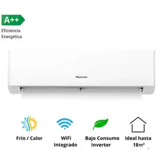HISENSE - Aire Acondicionado Inverter 9.000 Btu R32 HI VIDA