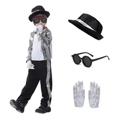 GIOIO - Disfraz Michael Jackson Disfraces Para Niñas Y Niños