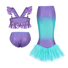 GIOIO - Vestidos Sirenita Ariel Disfraz Niña Halloween