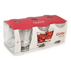CRISTAR - Set 6 Vasos De Vidrio Pisco Sour 347cc
