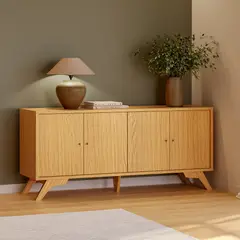 ROCA - Rack Cantos 180cm 4 Puertas Canela