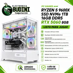 AMD CORP - PC Gamer Ryzen 5 9600X / SSD NVMe 1TB / 16GB DDR5 / RTX 5060 8GB / Watercooling 360