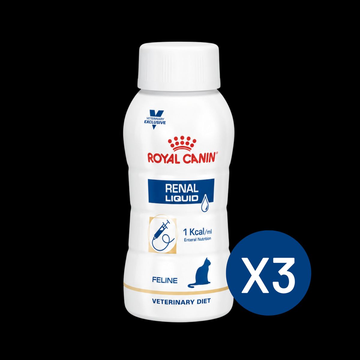 ROYAL CANIN - Royal Canin Renal Cat Liquid Gatos 200 ml Pack 3