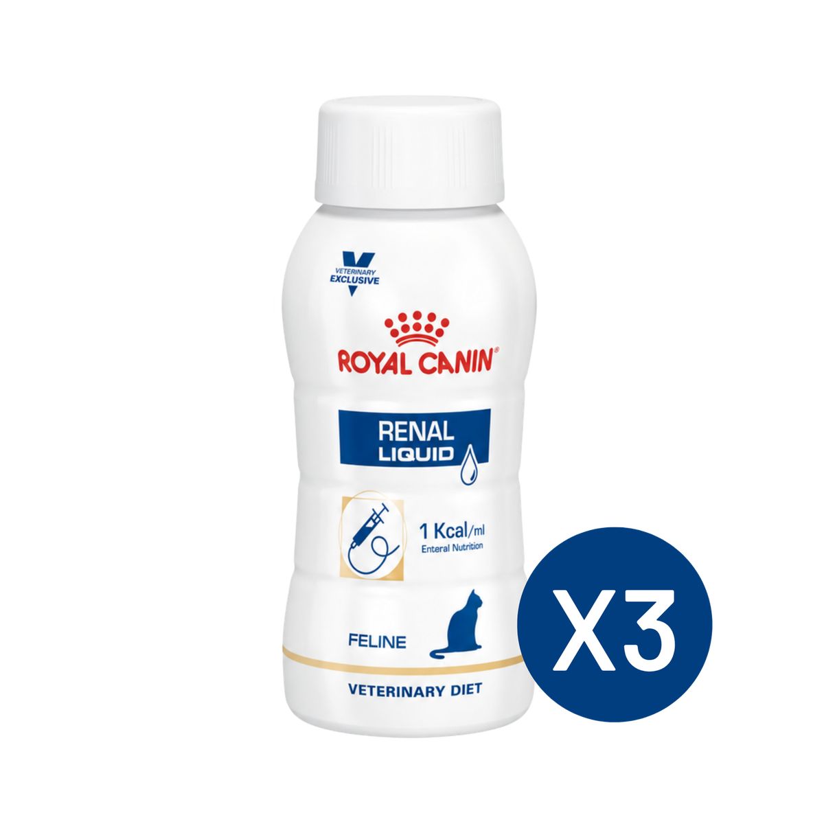 ROYAL CANIN - Royal Canin Renal Cat Liquid Gatos 200 ml Pack 3