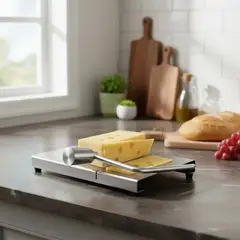 GENERICO - Cortador manual para quesos con ajuste de grosor y base fija
