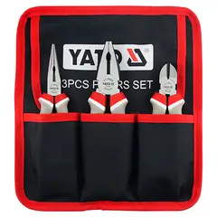 YATO - Juego de Alicates 3 Piezas Acero Cromo Vanadio YT-39606