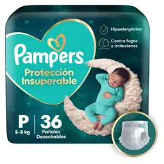PAMPERS - Pañal Protección Insuperable Talla P 36
