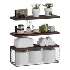 GENERICO - Organizador de Ducha y Repisa de Madera para Baño