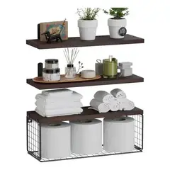 GENERICO - Estante Flotante de Madera para Baño y Cocina
