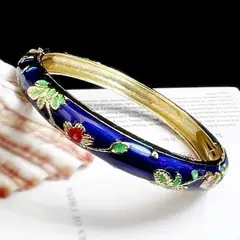 VIVAFELICIA - Pulsera Esmaltada Marigold Azul