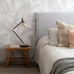 KABECEROS - RESPALDO DE CAMA CON FUNDA LAVABLE CON AMARRAS - KING - GRIS CLARO