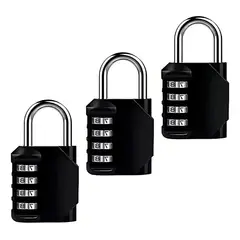 GENERICO - Pack X3 Candado De Seguridad Candados Con Clave 4 Digitos