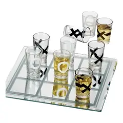 GENERICO - Tres en Raya con Vasos Shot Juego de Fiesta para Adultos