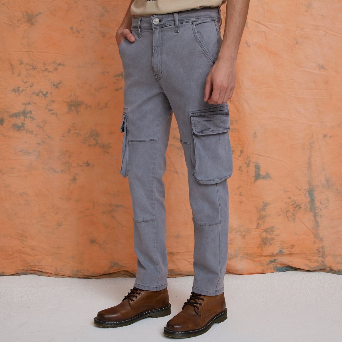 AMERICANINO - Jeans Cargo Fit Hombre Americanino