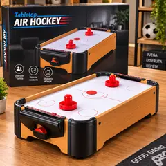 GENERICO - Mini Mesa Air Hockey de Sobremesa Juego Familiar Portátil