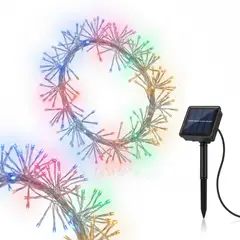 GENERICO - Guirnalda Solar 200 LED Multicolor 10 Metros Luz Hadas