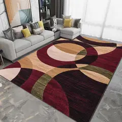GENERICO - ALFOMBRA PEQUEÑA DECORATIVA 160X200 CM GEOMETRICA BURDEO WYM
