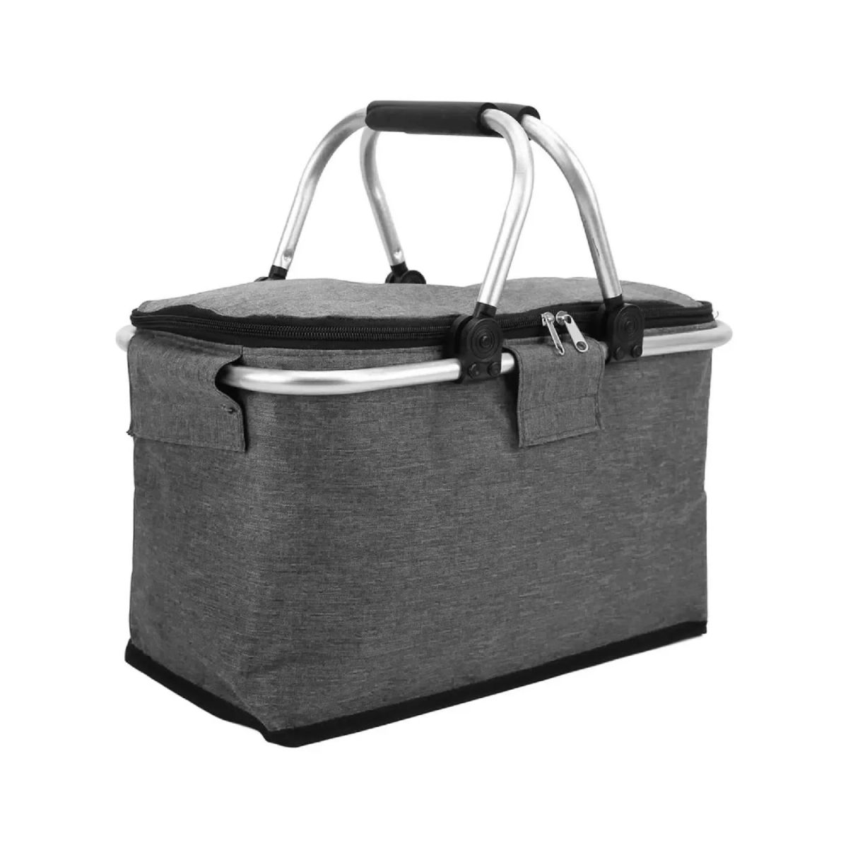 IMPORTCLICK - Cesta Canasto Cooler Termica Plegable Portatil 38x20x42 CM Gris