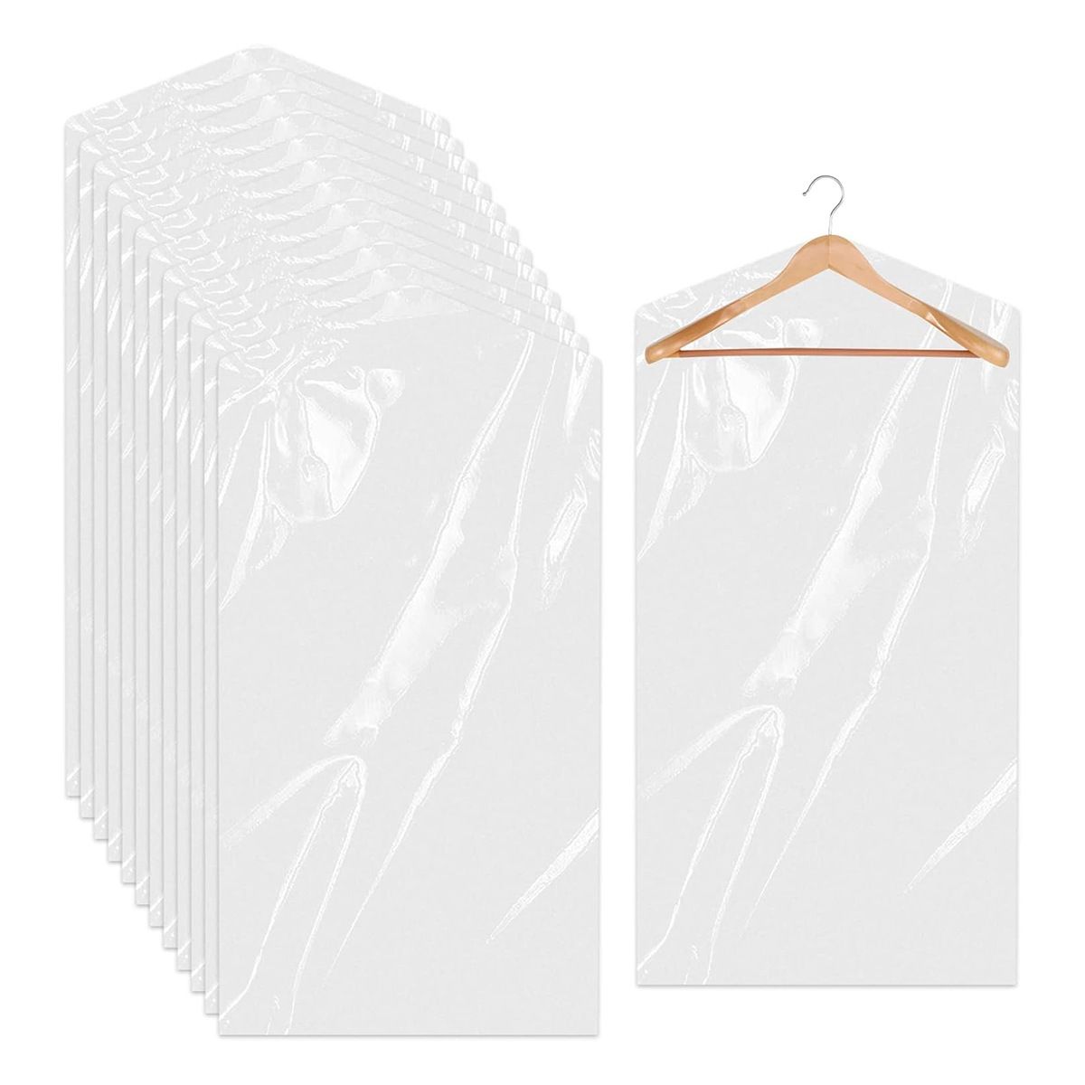ATURE - 100 Bolsas Transparentes Fundas Para Ropa Trajes 60x90cm