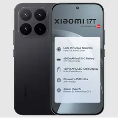 XIAOMI - Celular 17T 12+256GB Leica 5x Teleobjetivo 6500 mAh (typ) batería de silicio-carbono