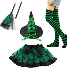 DANWEILE - Disfraz de bruja para fiesta de Halloween - Verde