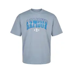 UNDER ARMOUR - Polera MC UA Heavyweight Armour Wordmark Azul Hombre