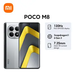 XIAOMI - Celular POCO M8 5G 8G+512G Snapdragon 6 Gen 3 Pantalla Flow AMOLED de 6.77" y 120 Hz
