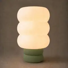 SLVJE - Lámpara de Mesa LED Moderna Diseño Orgánico Verde Musgo