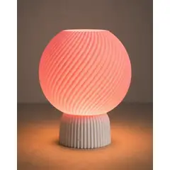 SLVJE - Lámpara de Mesa LED Moderna Diseño Geométrico Blanco/Rosa