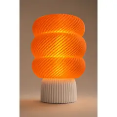 SLVJE - Lámpara de Mesa LED Moderna Diseño Compacto Blanco/Naranja