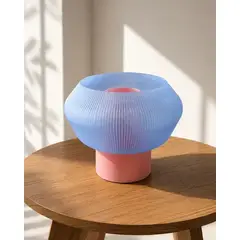 SLVJE - Lámpara de Mesa Decorativa Mist Rosa Pálido/Celeste