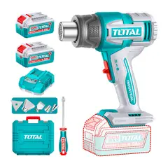 TOTAL TOOLS - Pistola de Calor Inalámbrica 20V 580°C + Baterías y Cargador