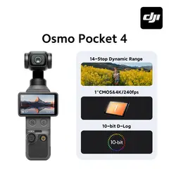 DJI - Osmo Pocket 4 Combinación esencial Cámara de bolsillo estabilizada con CMOS 1″