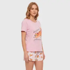 BAZIANI - PIJAMA MUJER GATO 8718