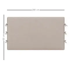 KABECEROS - RESPALDO CON FUNDA LAVABLE CON AMARRAS - SUPER KING - ARENA