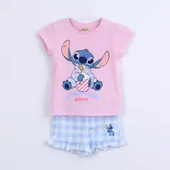 DISNEY - Pijama Manga Corta Niña Stitch Friday Night Rosado