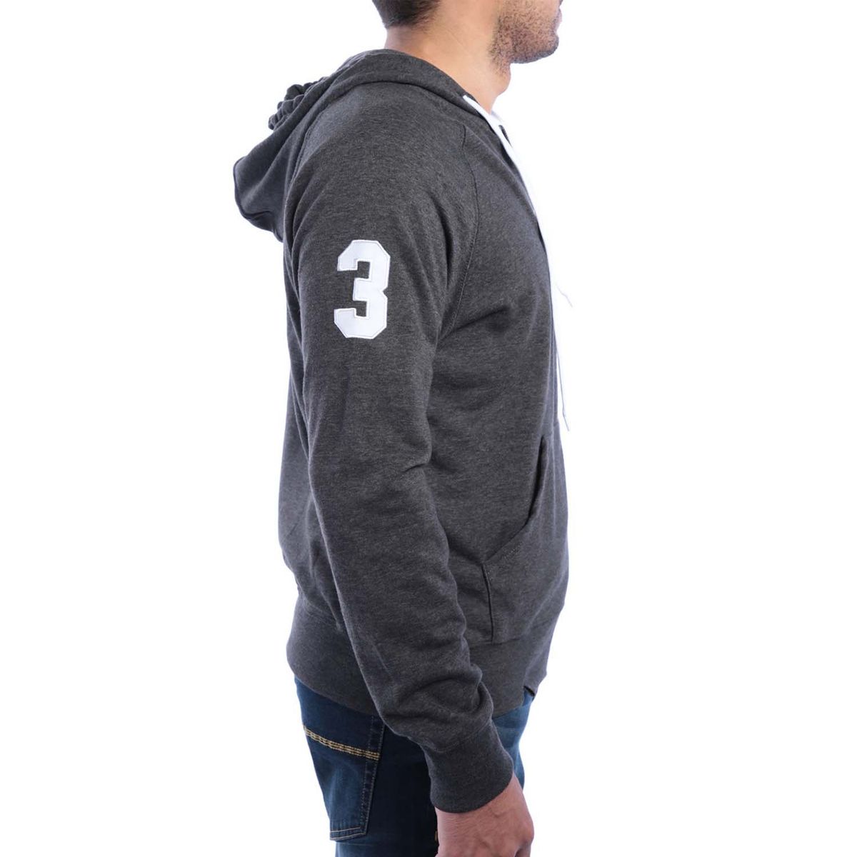 US POLO ASSN - Poleron Gris Us Polo Con Cierre Hombre