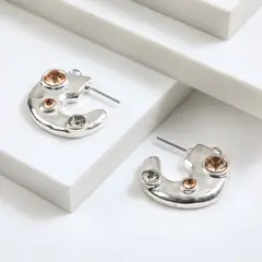 HUMANA - Aros Argollas Senn Plateado