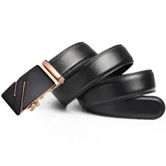 SN SONEC - Cinturón Automatico hombre ejecutivo modelo Luxury Dorado