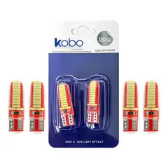 KOBO - Pack 6 Ampolletas Luces Led T10 - W5w Cola De Pescado 5w