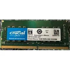 CRUCIAL - Memoria 16GB RAM Basics DDR4, 2666MHz, CL19, SO-DIMM, CB16GS2666.C8FT