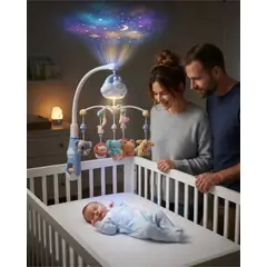 MYLHOGAR - Movil De Cuna Para Bebes Con Luz Musica Y Control