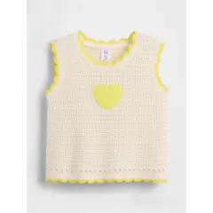 GAP - Polera Crochet Toddler Niña Amarillo