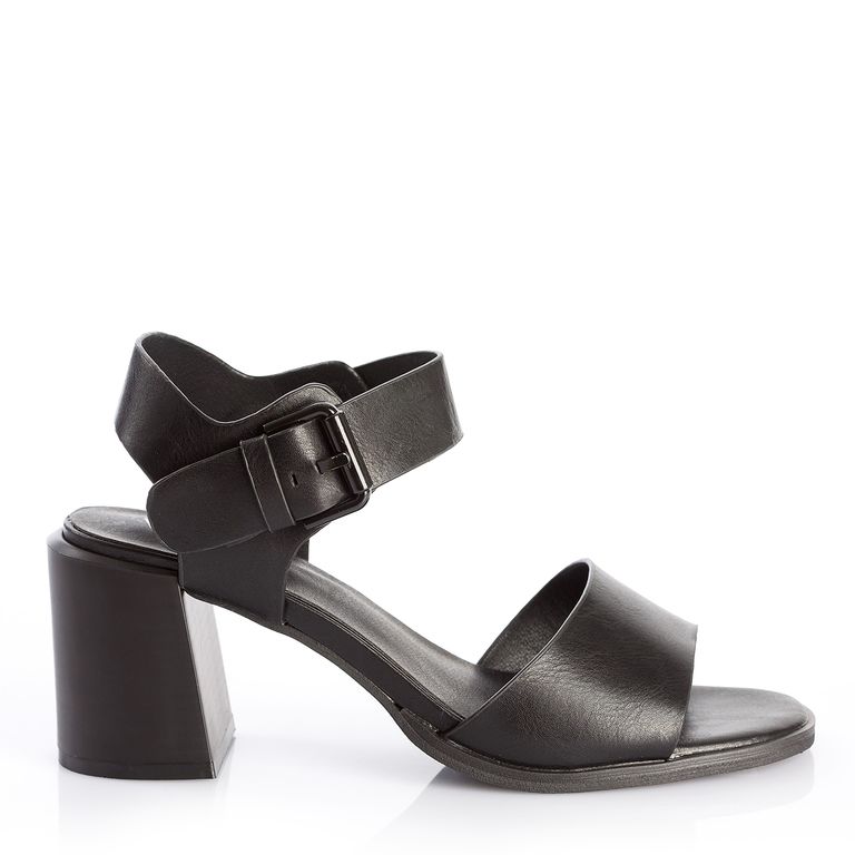 Sandalia Mujer Solea Celeste Negra