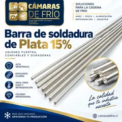 GENERICO - Barra de Soldadura de Plata al 15% para Refrigeracion - Varilla 450 mm x 3 mm