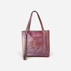 GENERICO - Cartera de cuero , Bruna , fausta y guapa, tono chocolate tote bag.