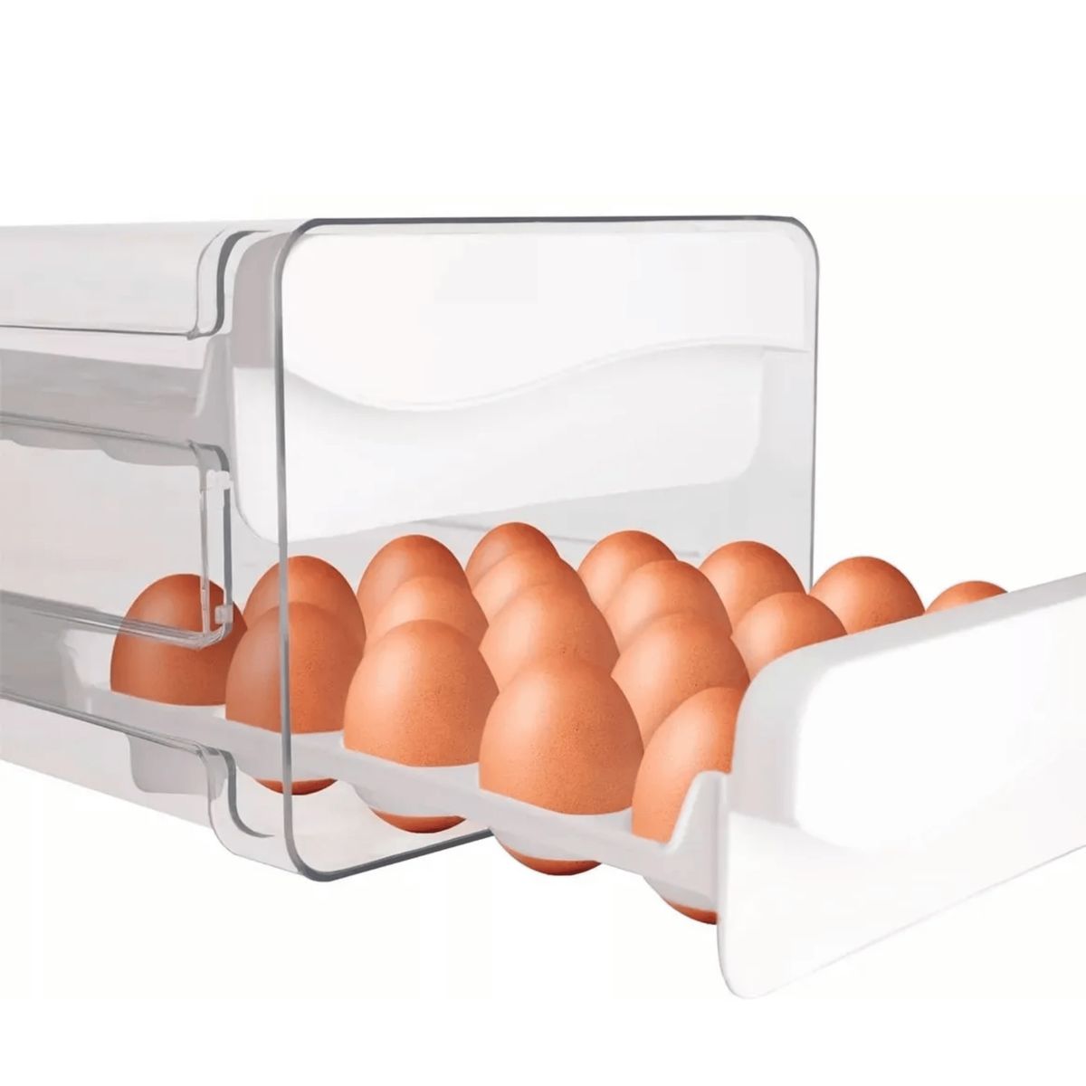 IMPORTCLICK - Organizador Porta Huevos 2 Niveles 40 Huevos 27.2x21.9x16.5 CM